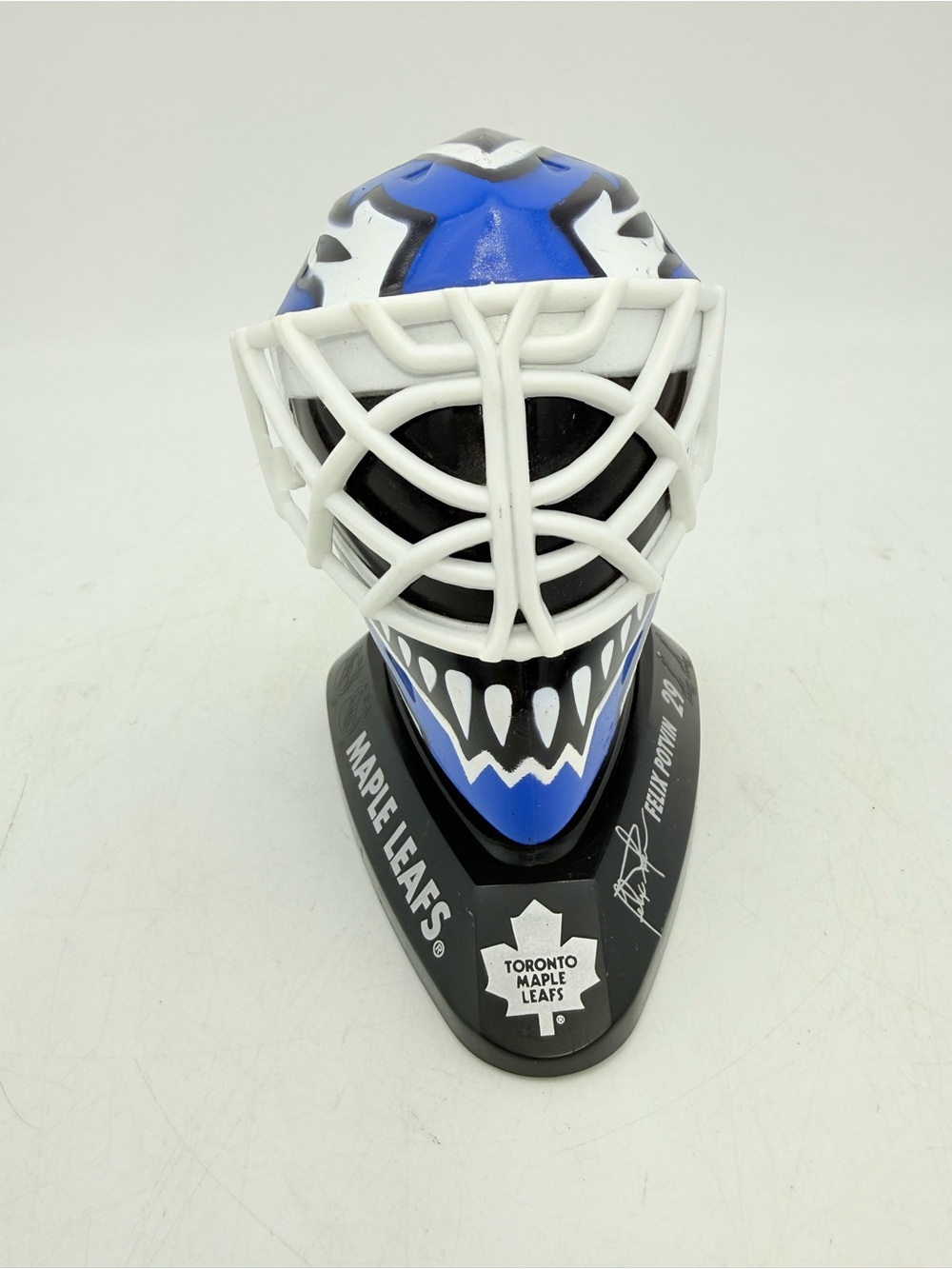 Blue & White Goalie Mask Bobblehead Toronto Maple Leafs